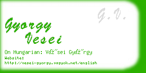 gyorgy vesei business card